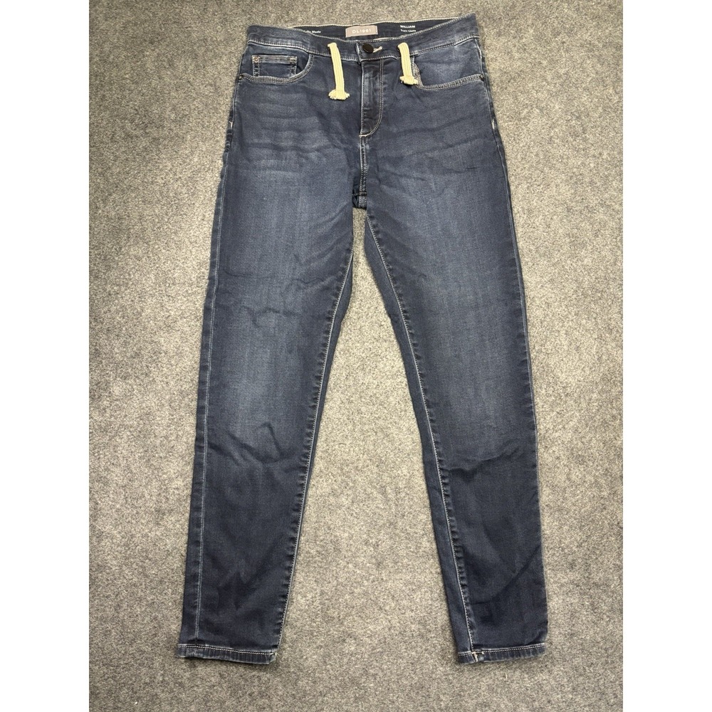 DL1961 Boys William Track Chino Jeans Size 12 Dark Wash Stretch Drawstring